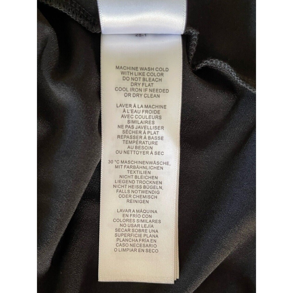 ADRIANNA PAPELL Chiffon Black Flowy‎ Draped Shift Dress Size M NWT $99 - Picture 7 of 7